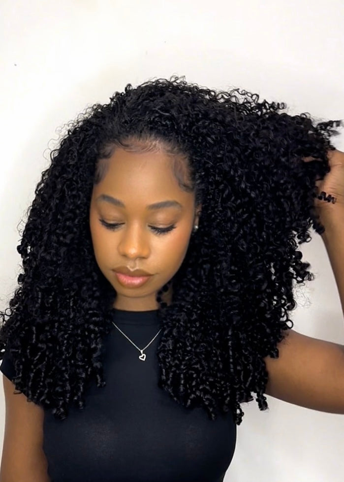 Small Natural Curl Half-Wig